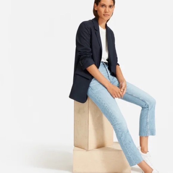 Everlane High Rise Kick Crop Jean Lightwash Blue size 26 - Picture 5 of 16